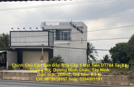 Chính Chủ Cần Bán Gấp Nhà Cấp 3 Mặt Tiền DT784 Tại Xã Truông Mít, Dương Minh Châu, Tây Ninh